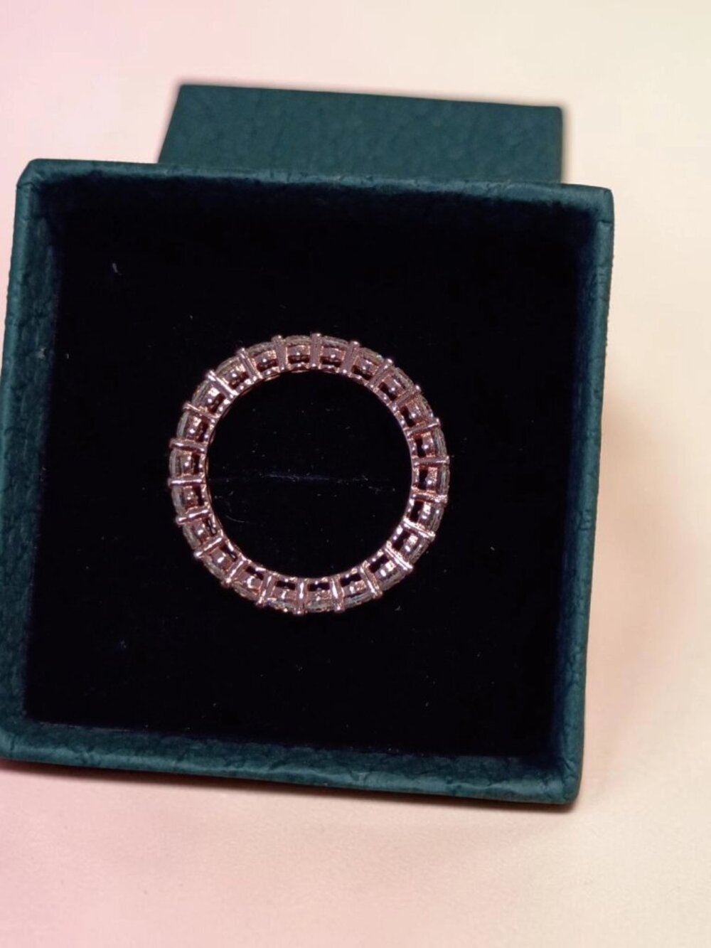2 Ct Mossanite Ring With Rose 925 Silver GRA Certified .01 Kt Per Stone Size 6 - Picture 5 of 7